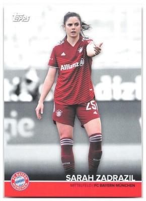 Sarah Zadrazil 2021-22 Topps FC Bayern München Team Set BCW-SZ FC Bayern Munchen