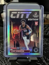 NBA Hoops Premium Stock Scoot Henderson #5 Silver Prizm City Edition Rookie