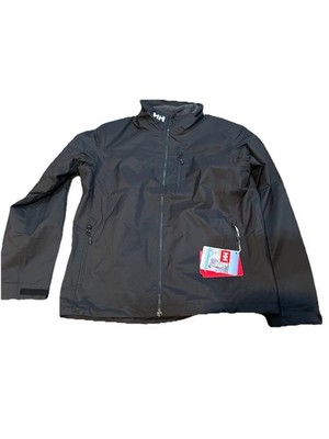 Helly Hansen Crew Jacket 2.0 Black L NWT $165 MSRP Waterproof Sailing