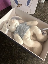 DouDou Et Compagnie Paris White Baby blue Plush Rare Bunny Boy