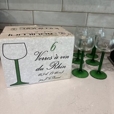 6 Luminarc J.G. Durand Vin Du Rhin Wine Green...