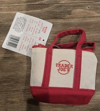 Trader Joe  s Micro Canvas Red Tote 1-piece NEW 2025 LIMITED
