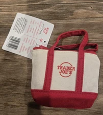 Trader Joe’s Micro Canvas Red Tote 1-piece NEW 2025 LIMITED