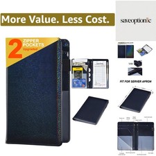 Server Books for Waitress - Glitter Leather Waiter Book Server Wallet with Zi...