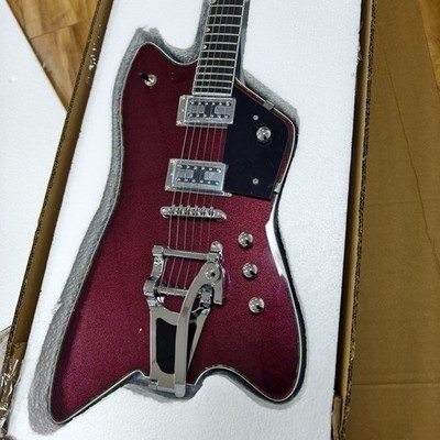 Metallic Red Billy Bo Thunderbird Style Electric Guitar Mahogany Body