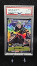 2025 ONE PIECE PROMOS 113 RORONOA ZORO ILLUSTRATION BOX VOL.3 PSA 10