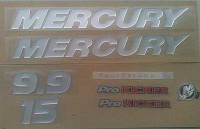 MERCURY PRO KICKER 9.9/15HP FOUR STROKE DECAL SET