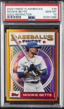 2020 TOPPS FINEST FLASHBACKS GOLD REFRACTOR #39 MOOKIE BETTS #/50 PSA 10