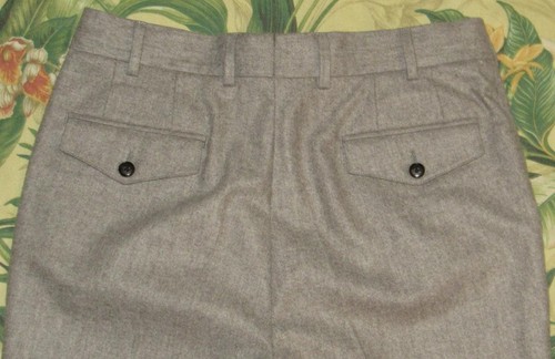 Pantalones de vestir SUITSUPPLY Blake gris lana franela frente plano 34 x 26 - Imagen 4 de 6