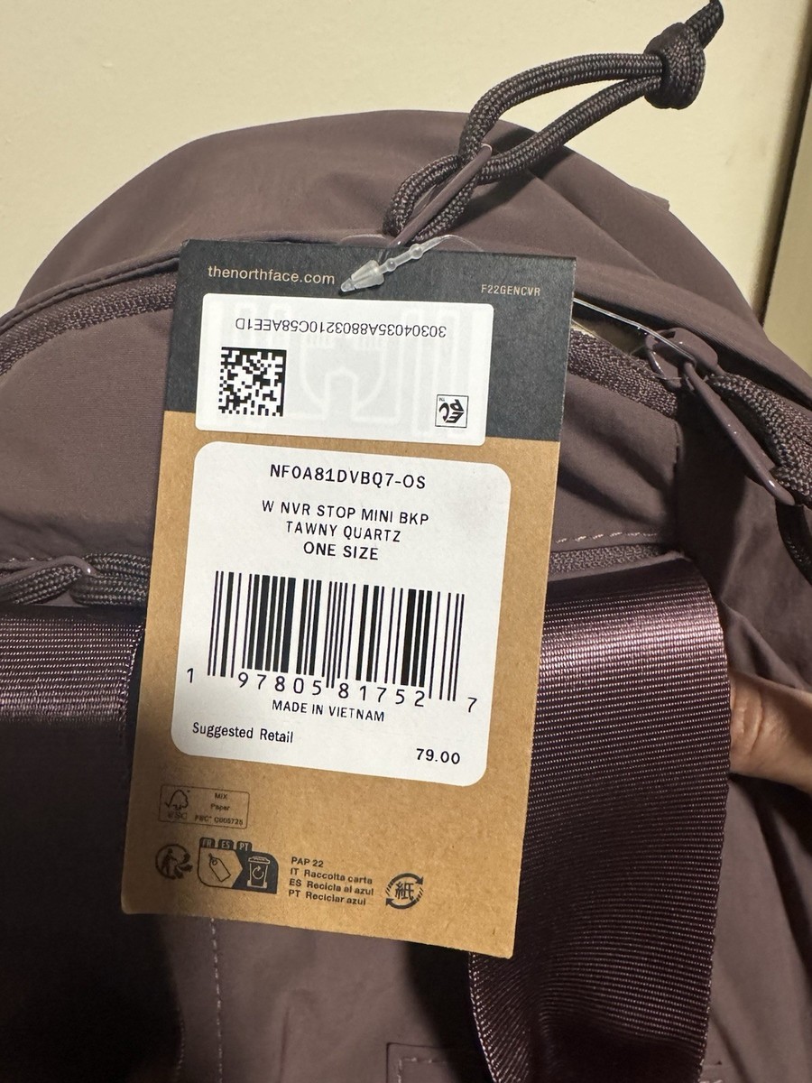 THE NORTH FACE W NEVER STOP MINI BACKPACK TAWNY QUARTZ 