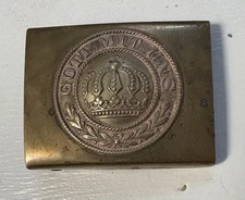 German WW1 Infantry Brass Belt Buckle Original 