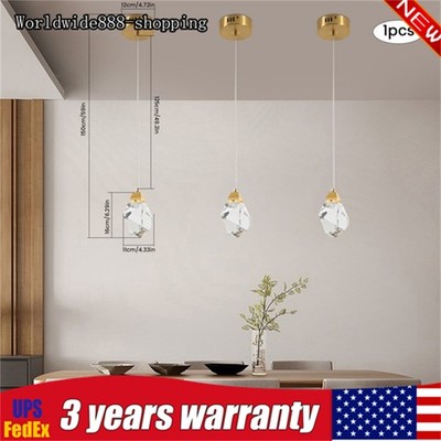 Modern Chandelier Pendant Light diamond Crystal Shape Dining Room  Chandelier