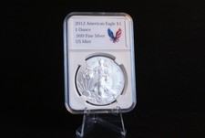 2012 American Eagle $1 .999 silver ounce in presentation slab