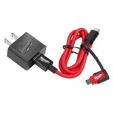 Milwaukee Tool 48-59-1209 3Ft Usb-C & 2.1A Wall Charger W/Usb Adap