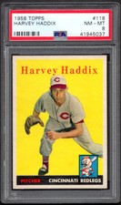 1958 Topps Harvey Haddix #118 PSA 8