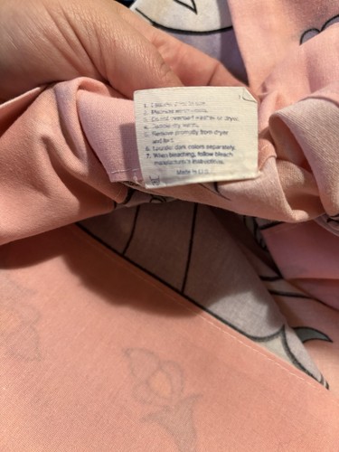 Vintage Disney Princess Jasmine Pillowcase Pink Rajah Made In USA - Picture 4 of 4