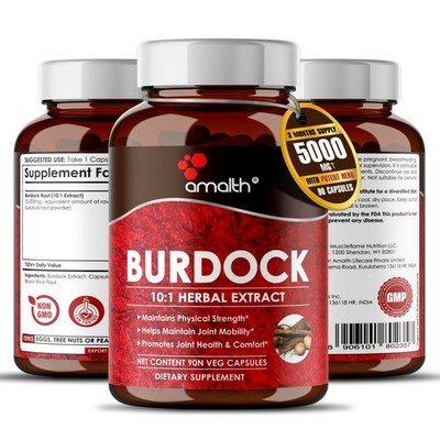Klettenwurzelextrakt Arctium Arctium Seemoos Blasentang 5000 mg 90 Kapseln