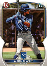 2023 Bowman Prospects #BP17 Austin Charles RC Kansas City Royals