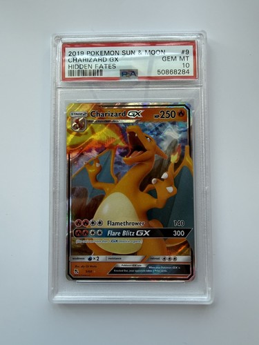 2019 Pokémon Sun and Moon Charizard GX Hidden Fates #9 PSA 10