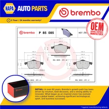 Brake Pads Set fits SEAT EXEO 3R 2.0D Front 08 to 13 Brembo 3BD698151 Quality