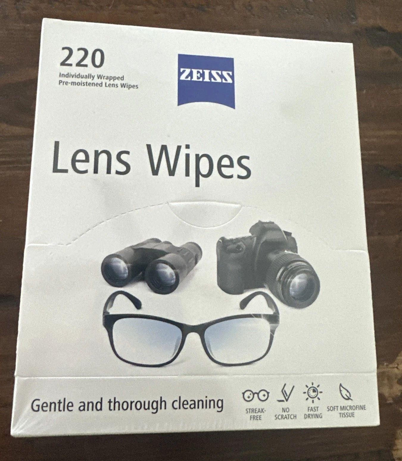 220 Pcs ZEISS Pre-Moistened Eyeglass Lens Cleaning Wipes