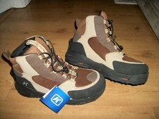 Korkers Redside Boots Mens 12 Brown Fly Fishing Omnitrax Super Grip Wading NEW