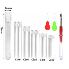 34Pcs Large Eye Embroidery Needles Kit Cross Stitch Needles Hand Sewing NeedlesK