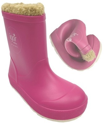 Leichte & flexible Barfußgummistiefel YOGI Warmfutter v. IGOR aus Spanien Pink
