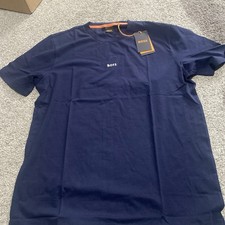 Boss T-shirt BNWT Size LARGE L navy  Tee Boss Logo Brand New T-shirt Top Men