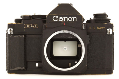 Canon F-1N U.S. Navy 35mm Film Camera Body (Shutter Lag, Parts) #48638