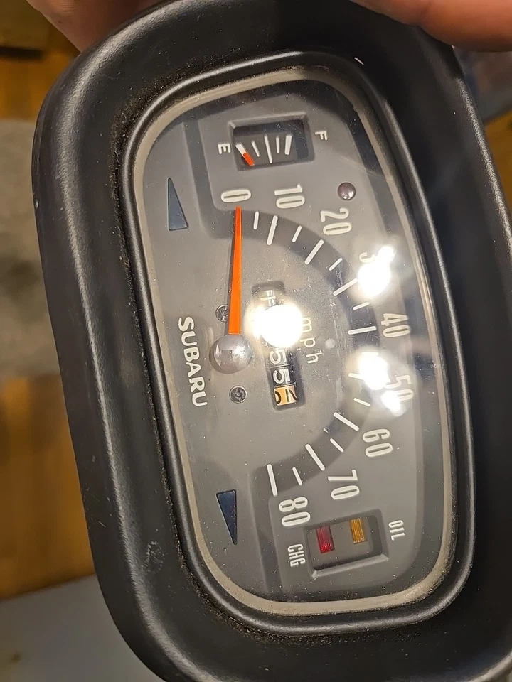 VINTAGE 1960s 1970s Subaru 360 K111 Speedometer MINI CAR SUBARU LOOK NICE!! - Image 2 of 4