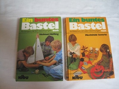 2 alte Kibu Bastelbücher  ''ein buntes Bastelbuch für Mädchen +  für Jungen 1977