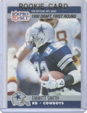 EMMITT SMITH 1990 PRO SET MINT RC ROOKIE CARD DALLAS COWBOYS