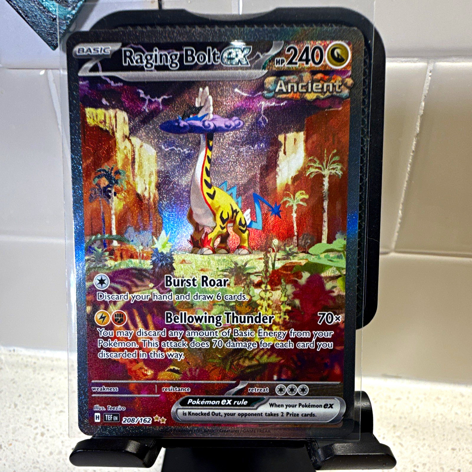 Raging Bolt ex 208/162 Temporal Forces Ultra Rare Full Art Holo English 2024