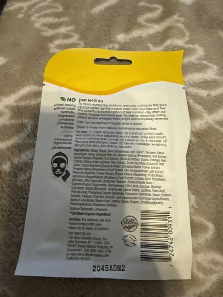 Máscara de hoja de desintoxicación hawaiana Alba Botanica arcilla volcánica anticontaminación paquete de 8 Foto 4 de 4