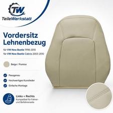 Vordersitz Lehnenbezug Beige für VW New Beetle 1C1 9C1 Cabrio 1Y7
