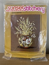 Sunset Stitchery INDIAN HERITAGE Crewel Embroidery Kit 2288 16 X 20  New 1976