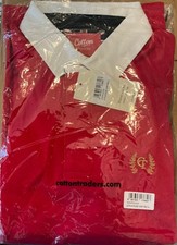 BNWT Men's COTTON TRADERS Red Long Sleeve  Rugby Shirt XL