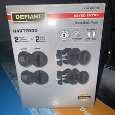 Defiant Hartford Single Cylinder Keyed Entry Project Pack In Matte Black - NIOB