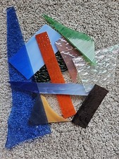 8 Lb Small Stained Glass Pieces For Mosaics, Crafts Etc.