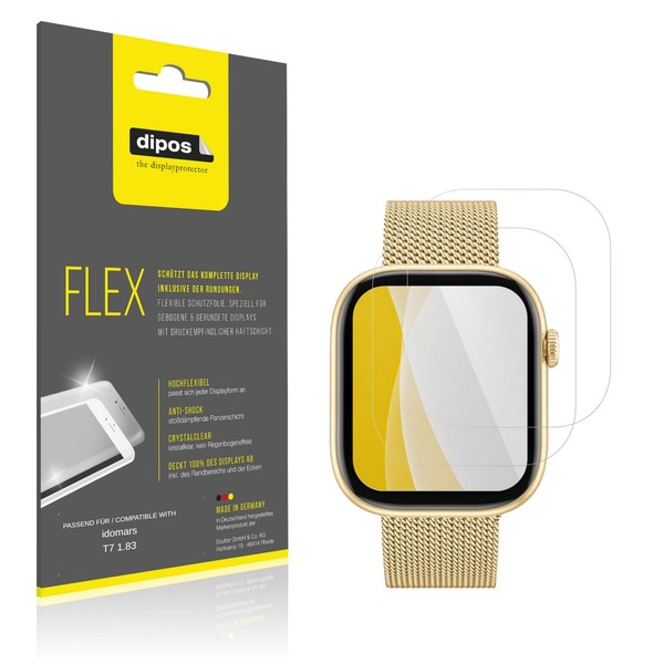 2X 3D Full Cover Schutzfolie FüR Idomars T7 1.83 Panzerfolie Anti-Shock Display-image