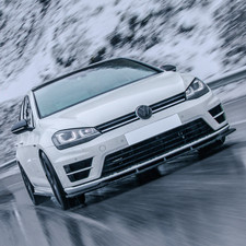Frontlippe Frontspoiler schwarz glanz V1 für VW Golf 7 R Vorfacelift 13-17 + ABE