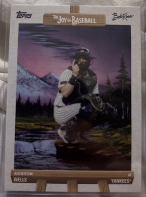 2025 Topps Bob Ross The Joy of Baseball Austin Wells #5 Easel Parallel #/75