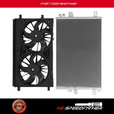 Electric For 07 08 09-2010 Jeep Compass Dual Cooling Fan And Ac Condenser