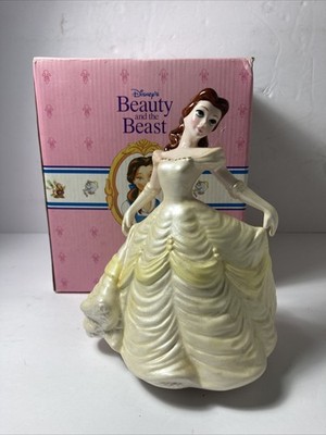 Schmid Disney Beauty and the Beast Belle Ceramic Figure Wind-Up Music Box #53800