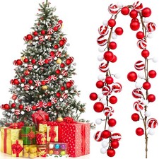 6Ft Christmas Ball Garland Ornament Bauble Christmas Tree Bulb Shatterproof G...