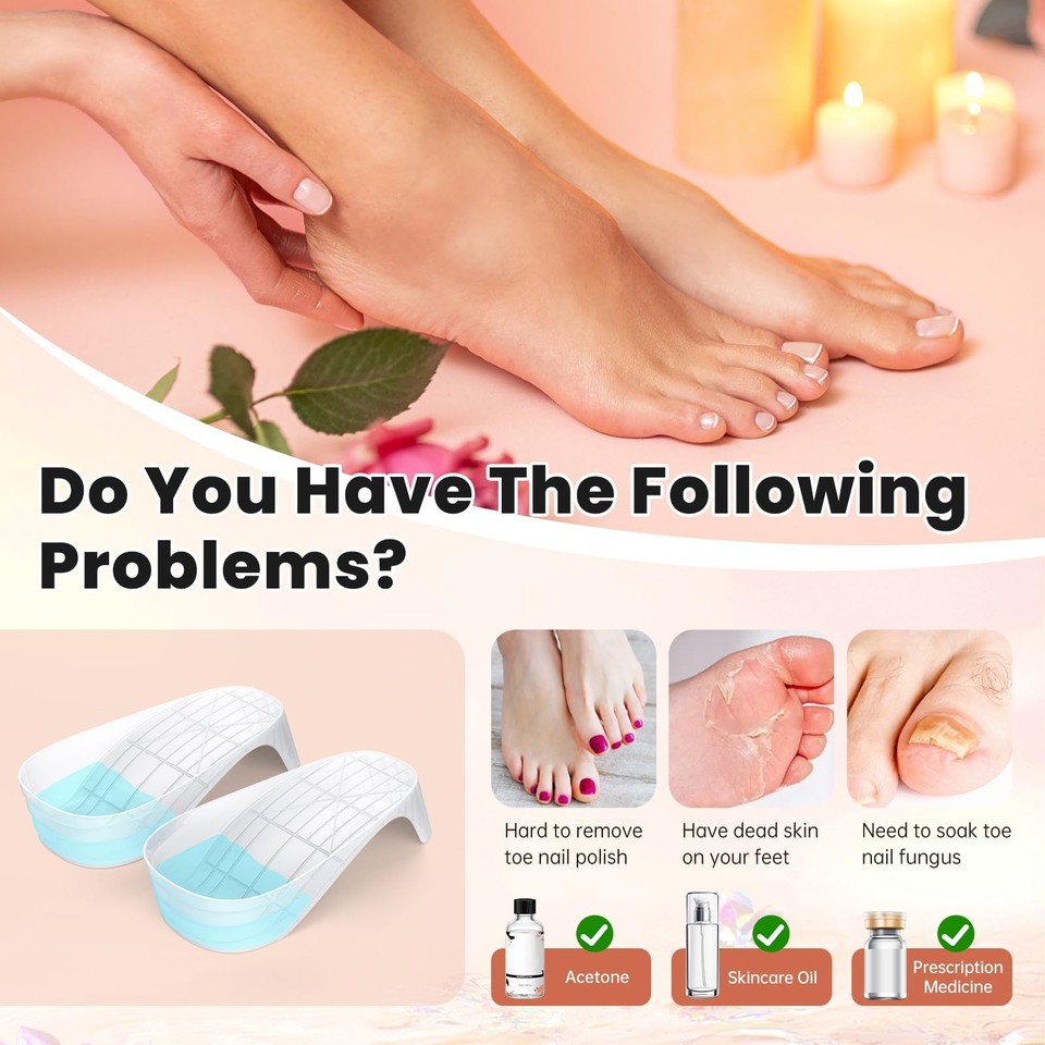 Yokilly Toe Nail Soaking Bowl: Large Size Acetone Proof Toe Soaking ...