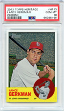 2012 Topps Heritage LANCE BERKMAN Chrome 1053/1963 PSA 10 Cardinals #HP13 *Pop 2