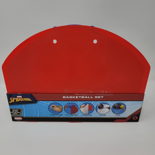 Marvel Spider-Man Basketball Set Net Ball Hoop Door Hanger Kids Activity Set New - Picture 2 of 4