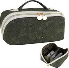 Travel Cosmetic Bag Makeup Organizer Bag For Women Large Capacity Waterproof PU